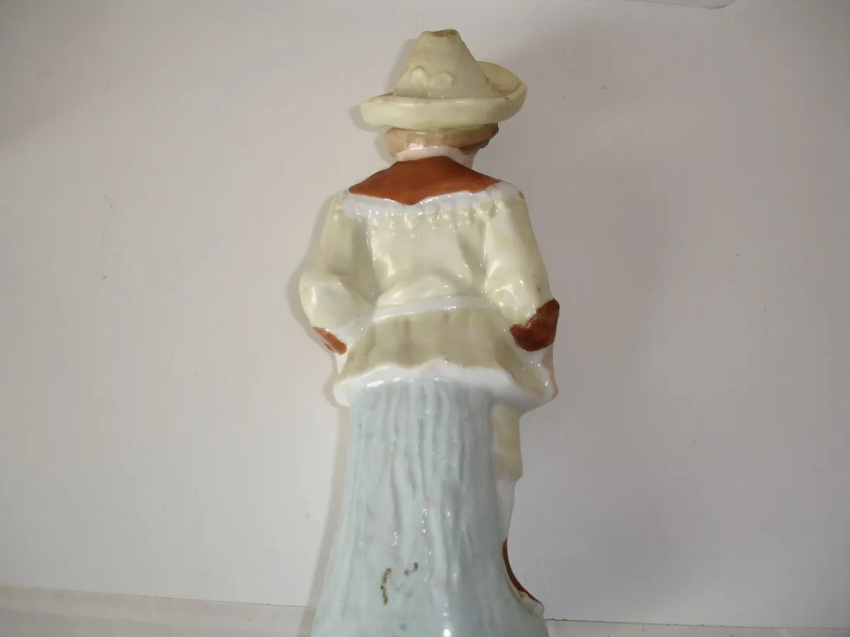 Pair of German  Victorian Bisque Figurines 1800 - Image 4