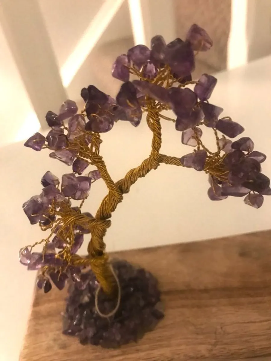 Gold Yoga statue and Amethyst Tree of Life - Image 3