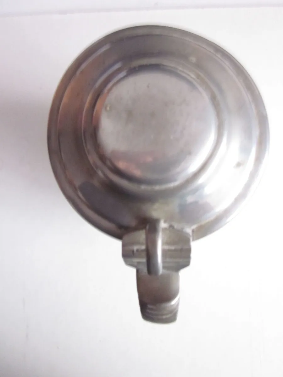 Antique English Pewter Lidded Tankard - Image 3
