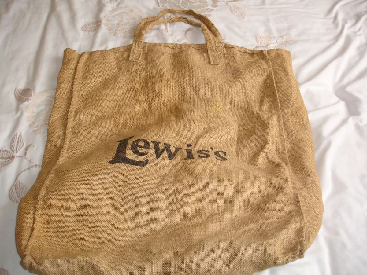 Vintage John Lewis's  Sack Shopping Bag - Image 1