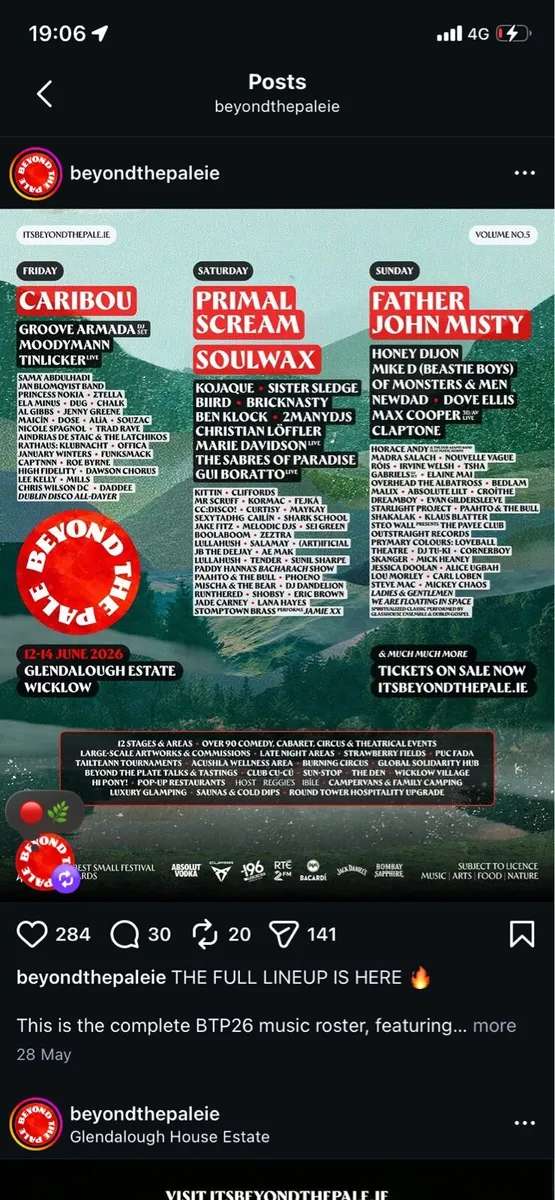 4 x Beyond the pale weekend festival tickets