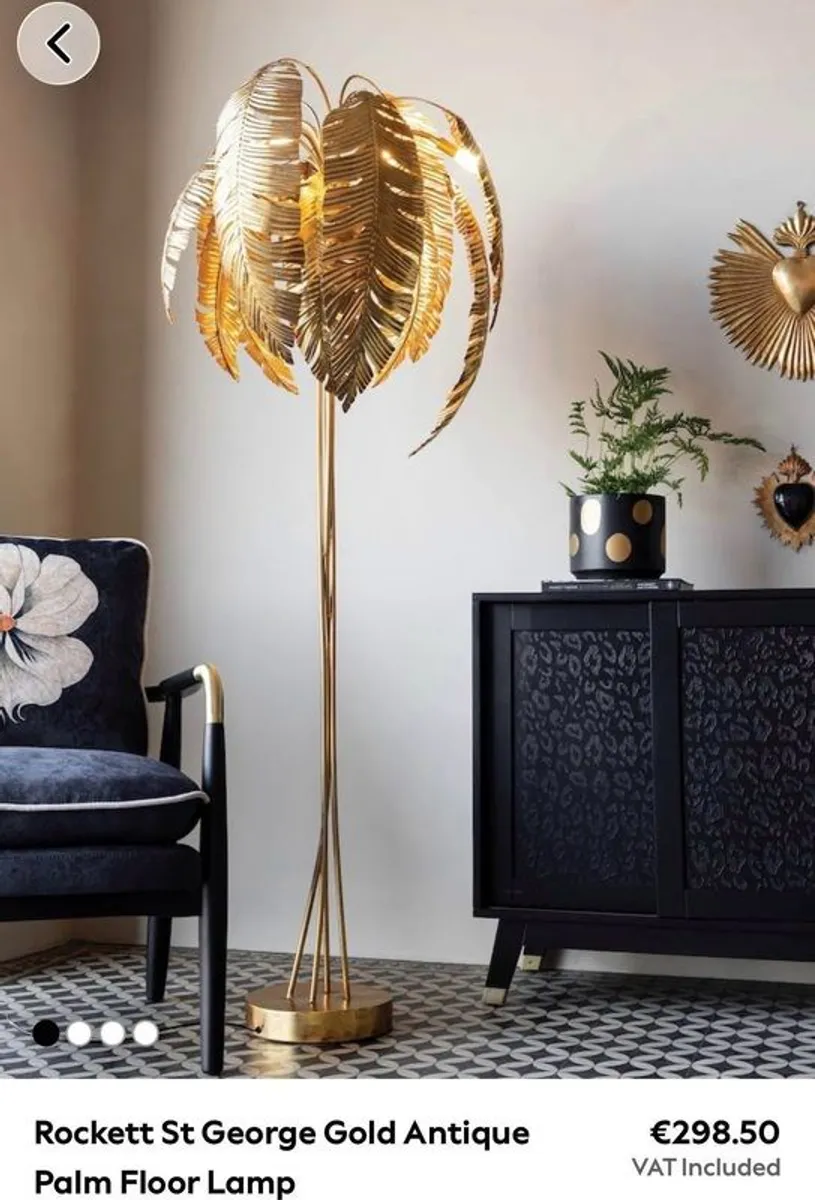 Gold Palm floor lamp (BNIB)