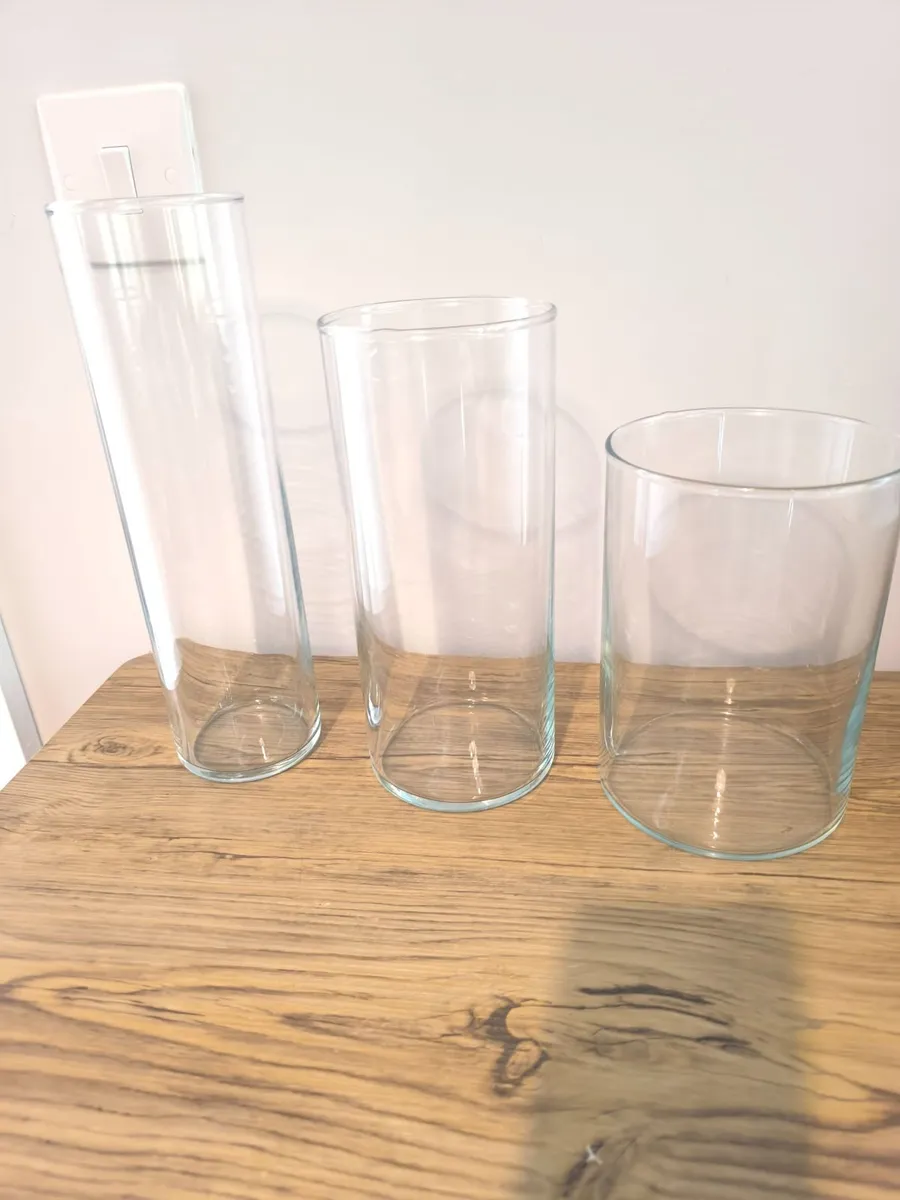 Wedding Decor : glass vases, bud vases, candles - Image 2