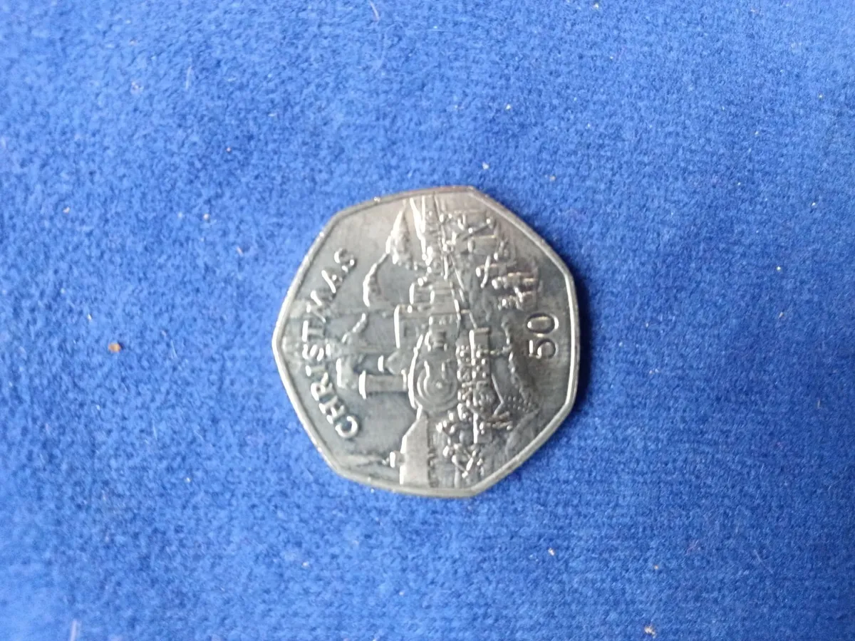 Isle of Man 1984 Christmas 50p coin - Image 2