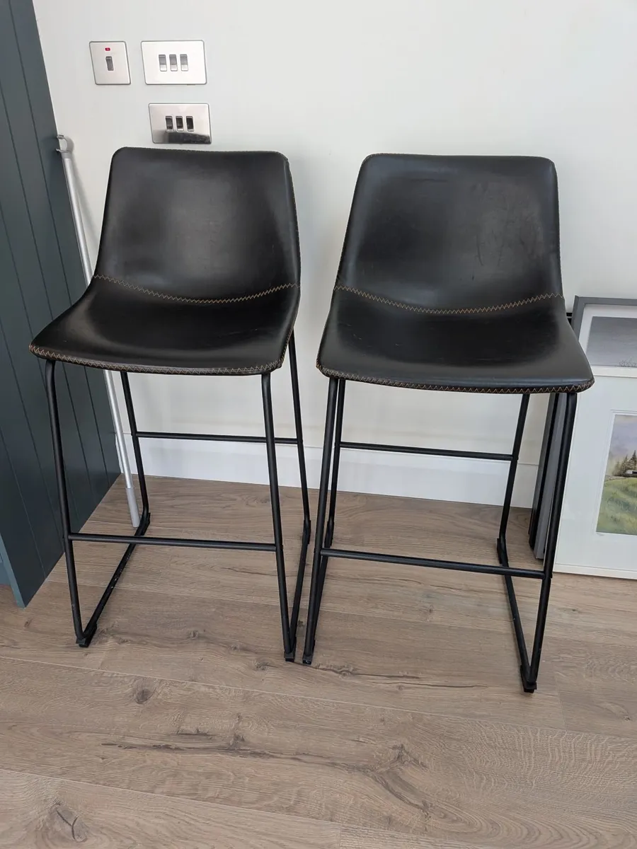 Faux Leather Kitchen Island Stools