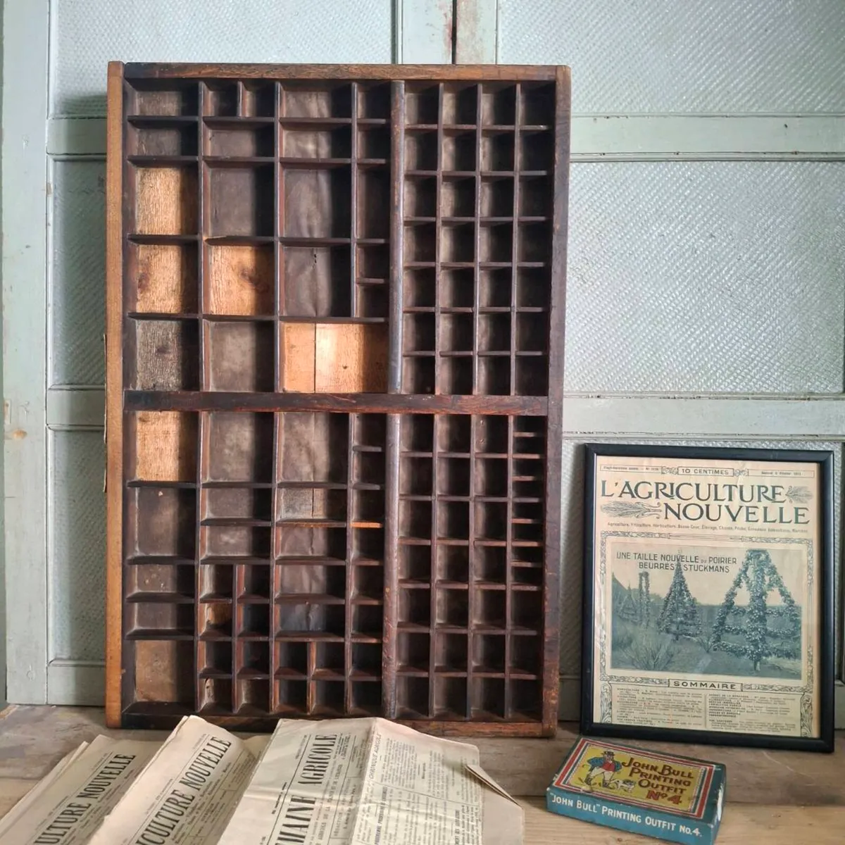 Antique French Printer Tray - Image 1