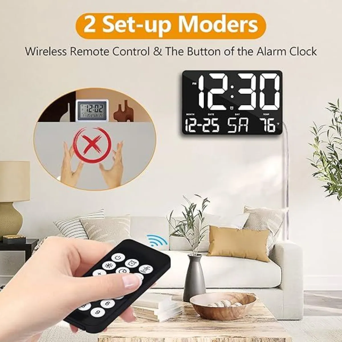 Digital Clock Large Display,11.5" Digital Calendar - Image 2