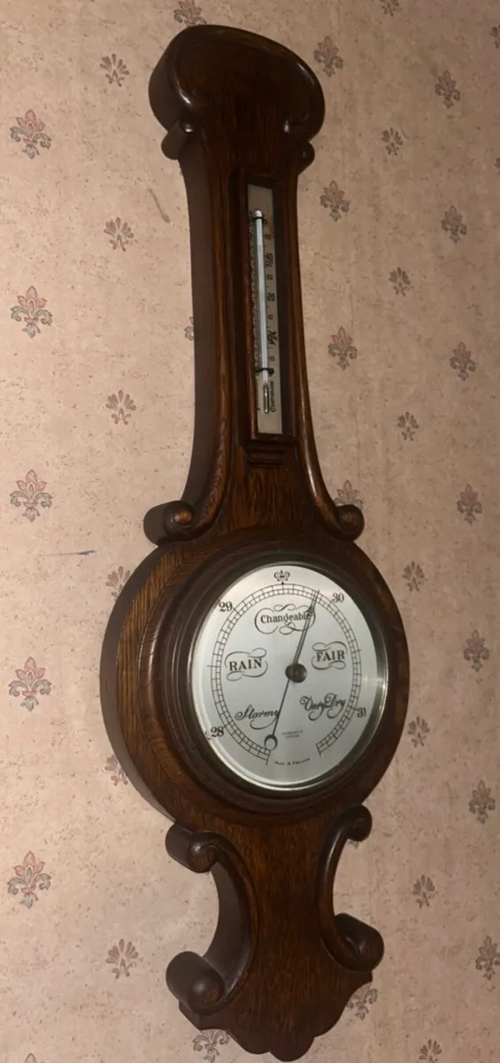Antique Oak Barometer