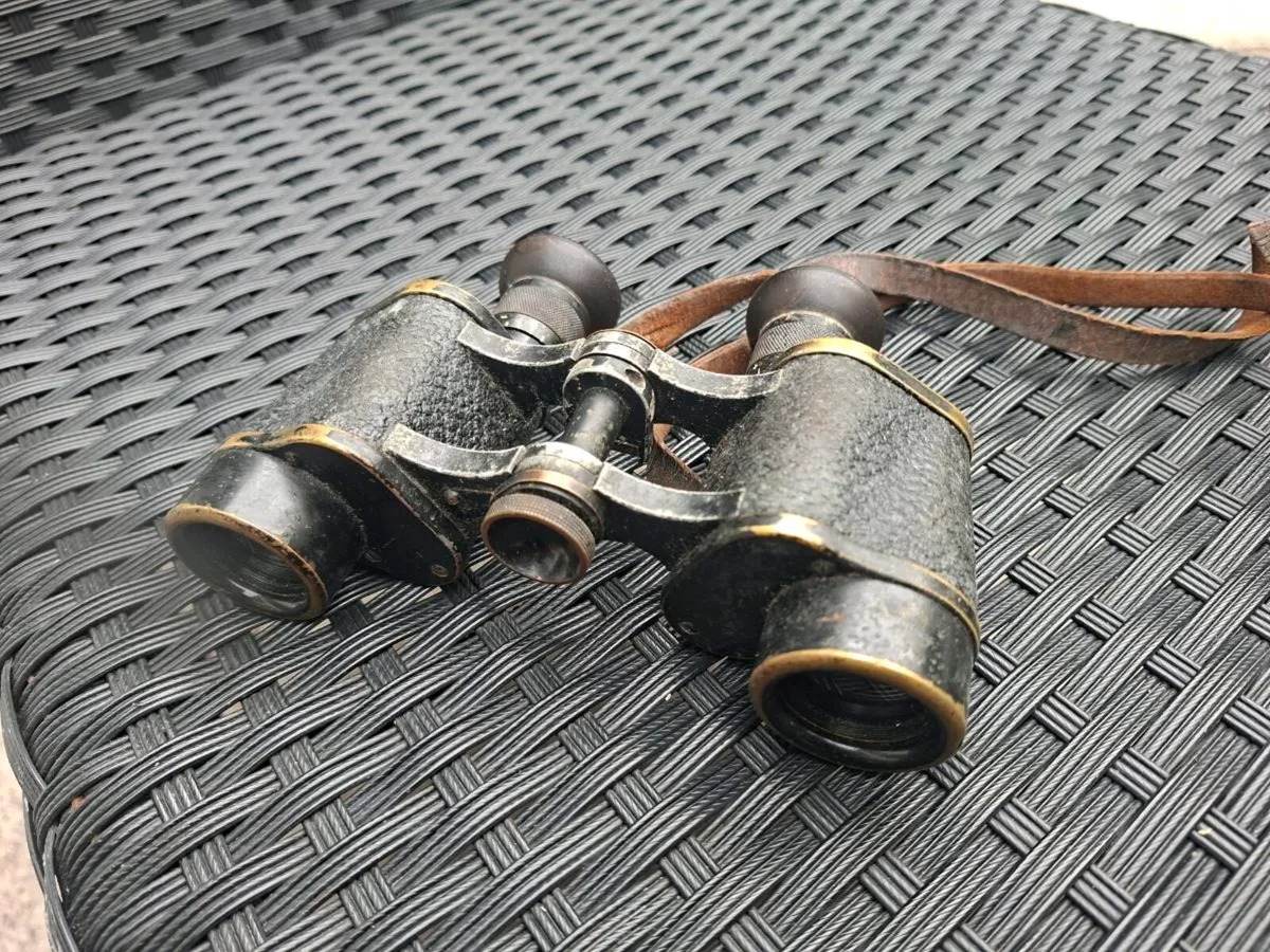 Vintage World War ll Carl Zeiss German Binoculars - Image 1