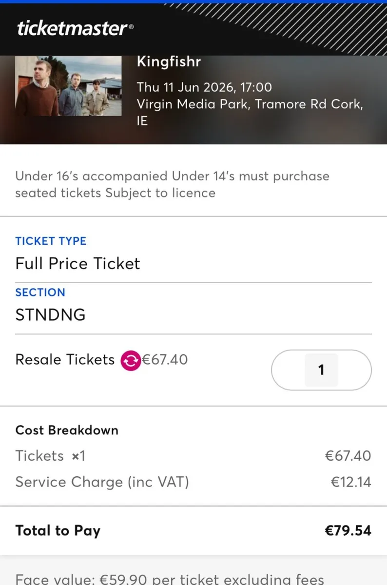 single standing ticket - Image 2