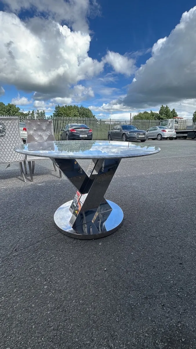 Marble Table with set of 4 chairs - Image 2