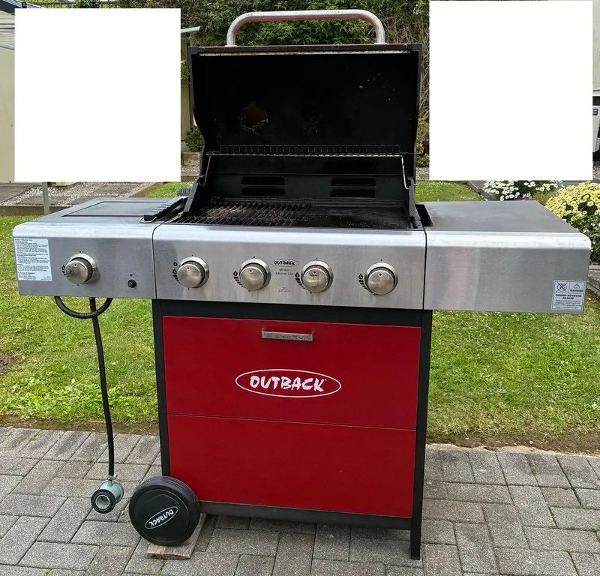 Outback Meteor 4 Burner Gas BBQ Red  for Sale - Wicklow Town - Collection Only - Image 2