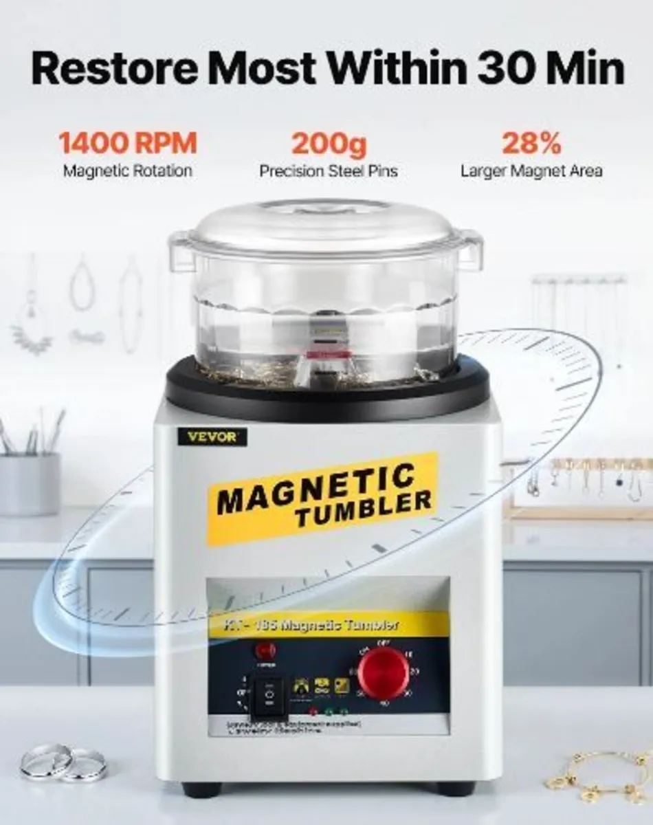 KT-185 Magnetic Tumbler 180mm Jewelry Polisher - Image 2