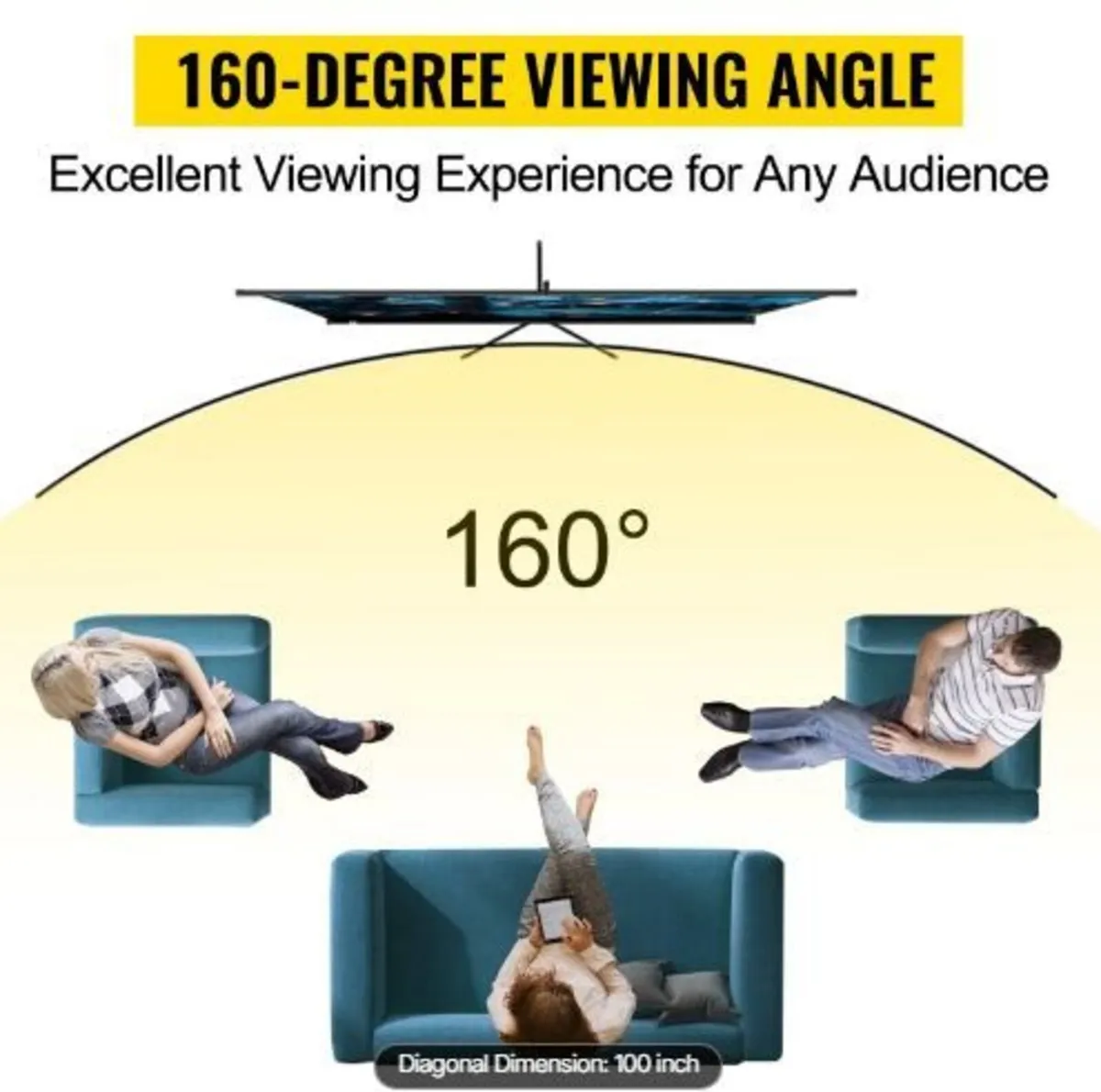 Tripod Projector Screen with Stand 100inch - Image 3