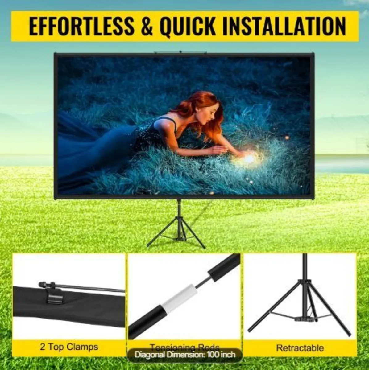 Tripod Projector Screen with Stand 100inch - Image 4