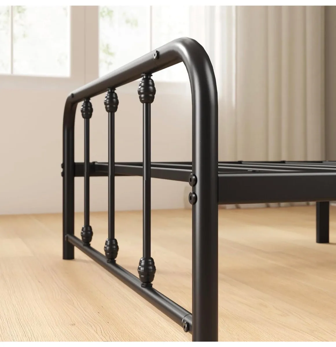 3ft Single Bed Frame with Headboard (90 x 190 cm) - Image 3