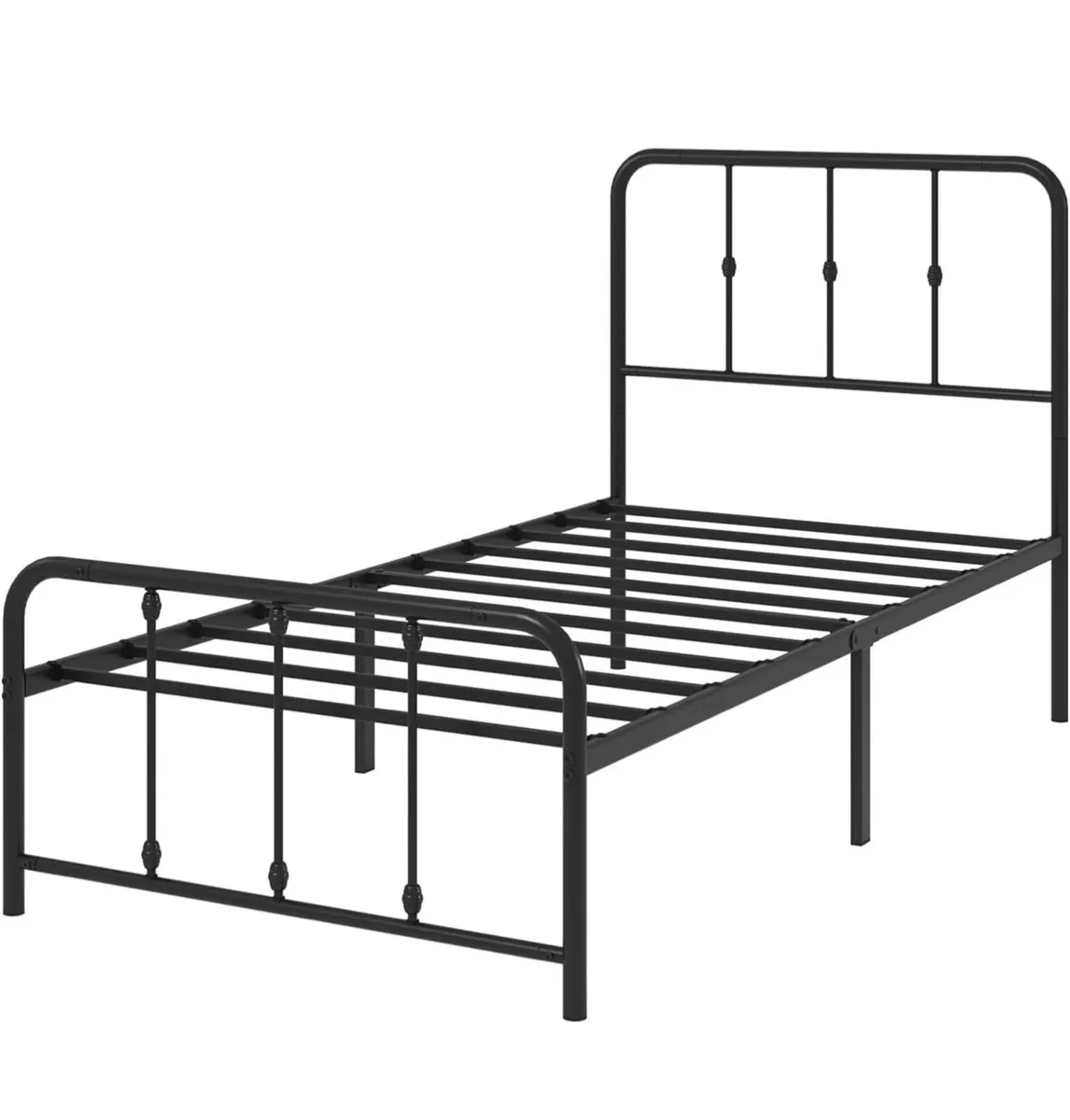 3ft Single Bed Frame with Headboard (90 x 190 cm) - Image 4