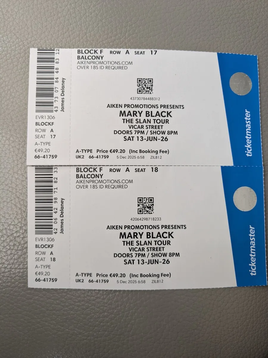 Concert tickets