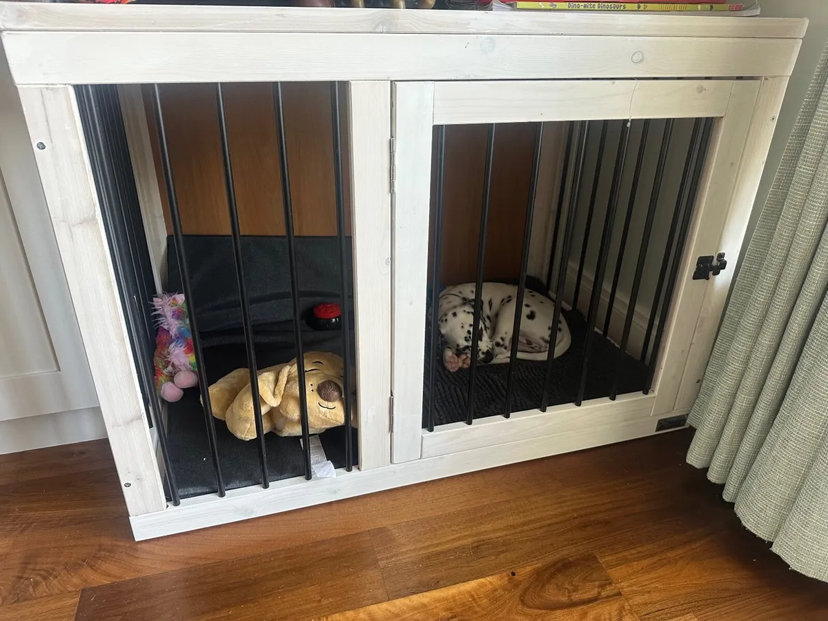 Large wooden dog crate