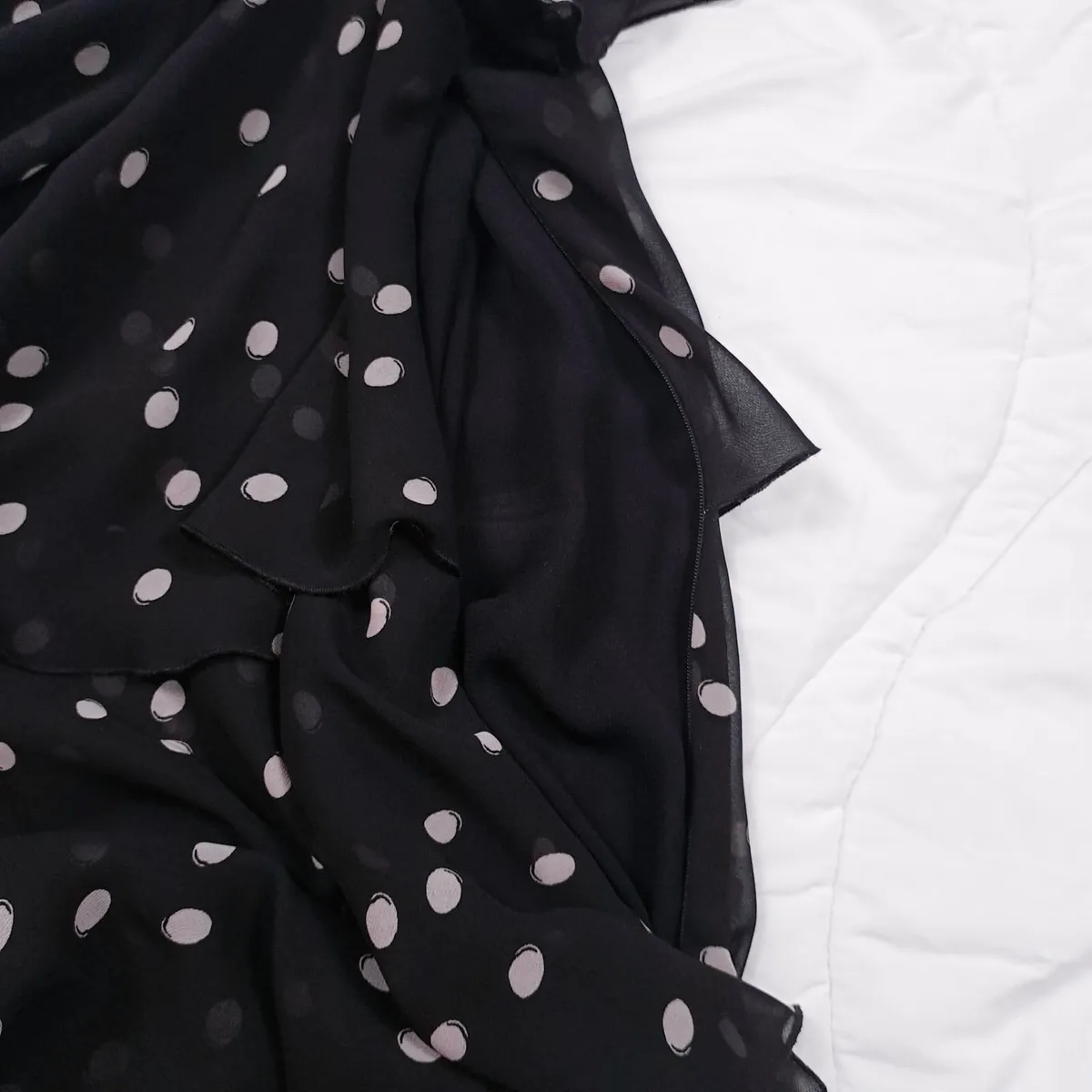 Jacques Vert Black Pink Polka Dots Midi Dress 14UK - Image 2