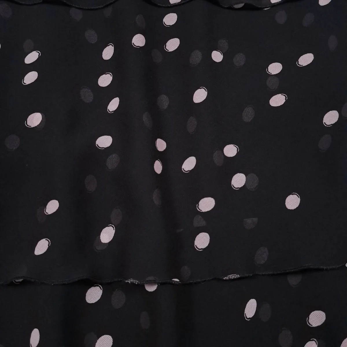 Jacques Vert Black Pink Polka Dots Midi Dress 14UK - Image 3