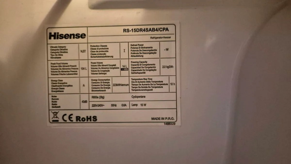 Under counter Fridge Freezer - Image 3