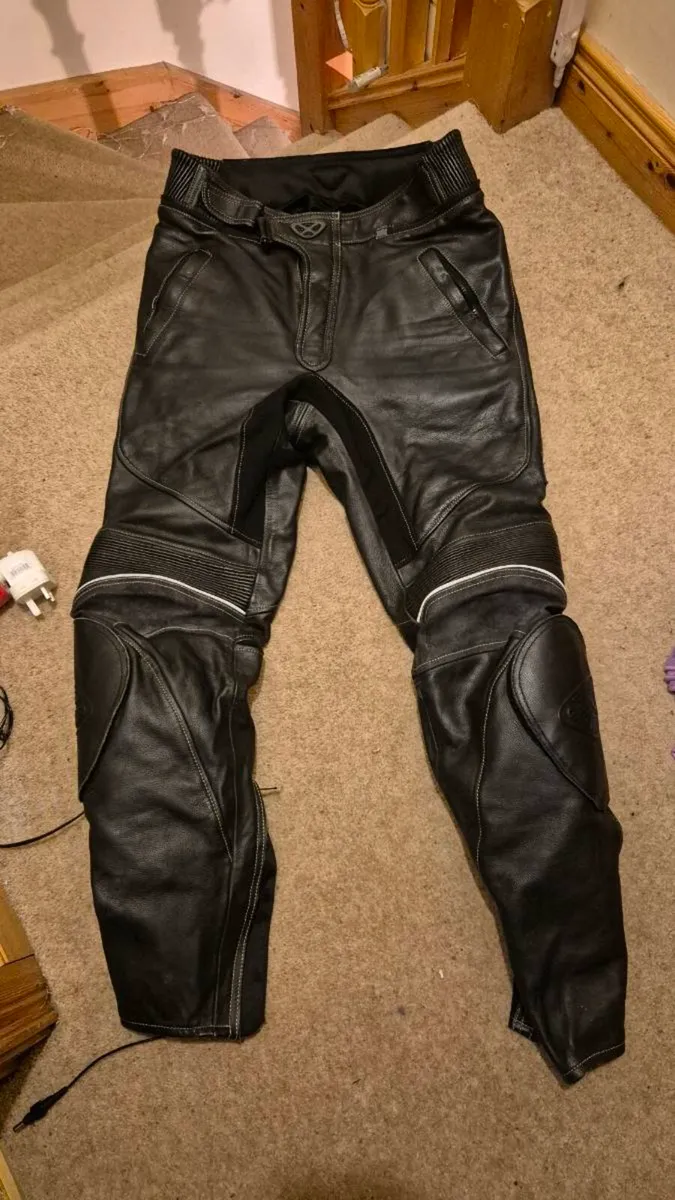Leather motorbike trousers - Image 1
