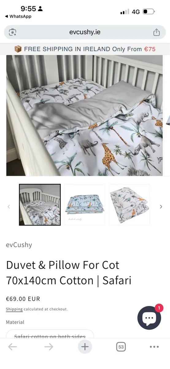 Baby/Toddler Cot - Image 4