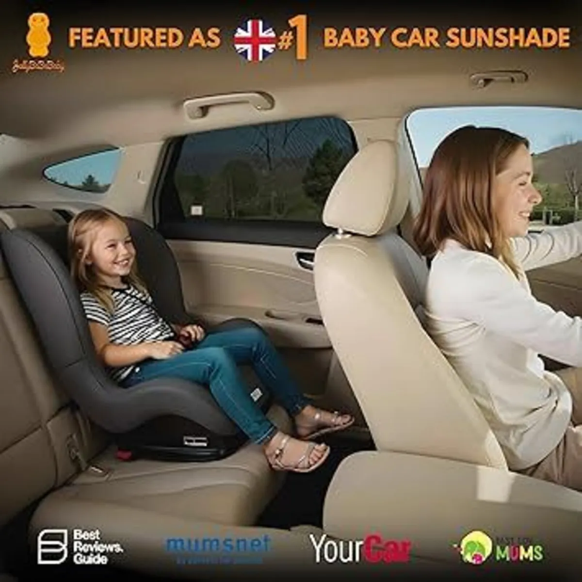 Car Sun Shade for Baby with Suction, Car Sun Shade - Image 2