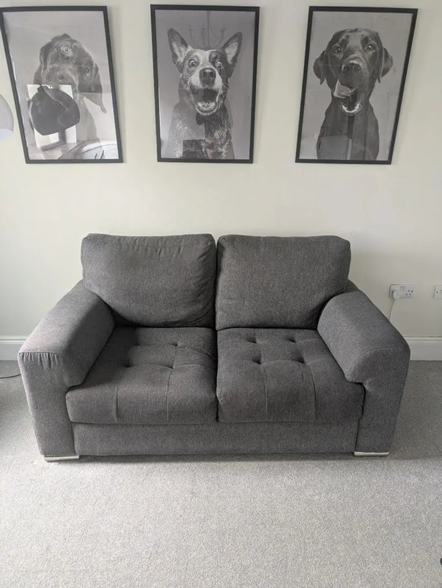 Two Seater Sofas  & Footstool - Image 3