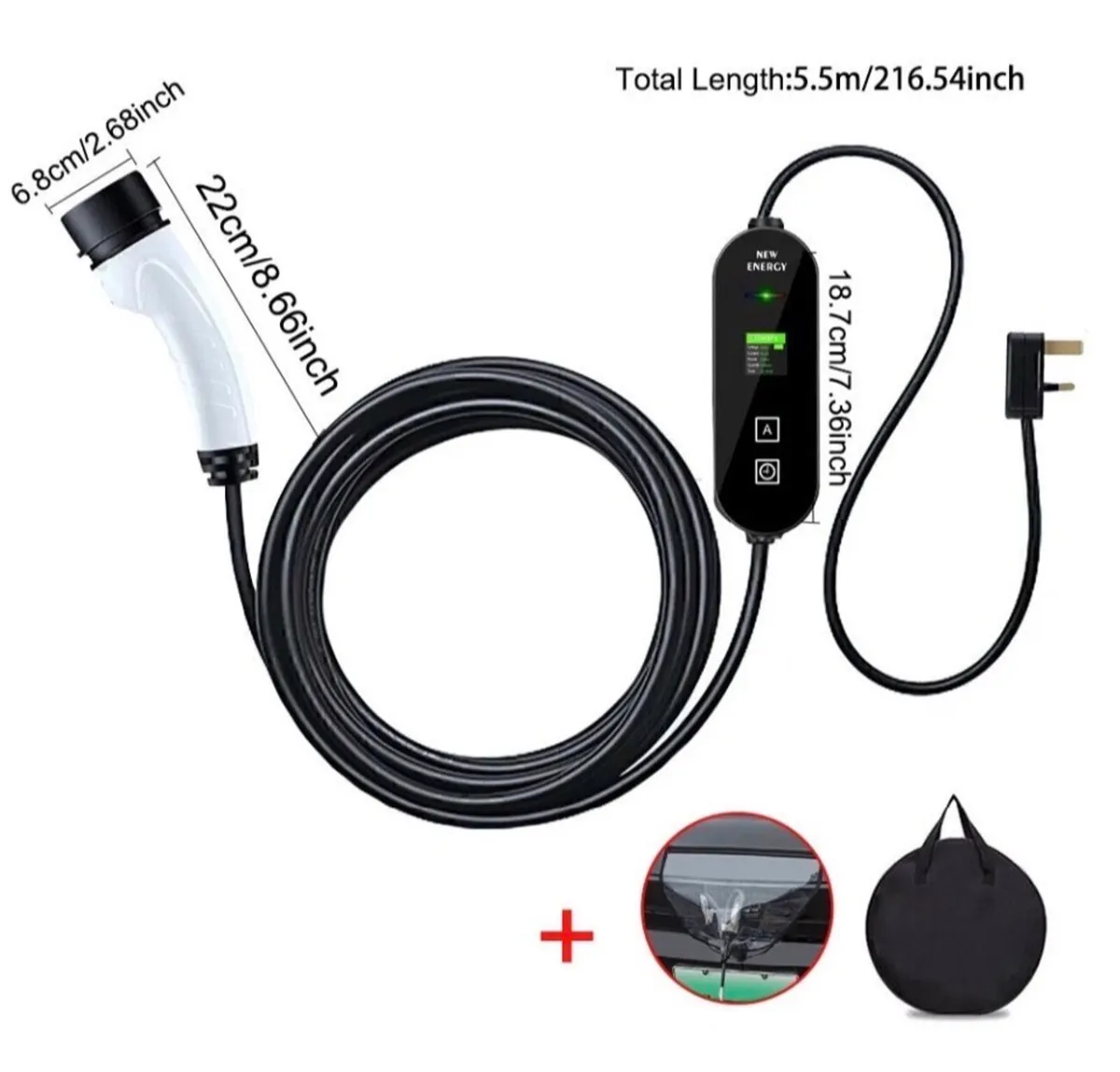 NEW EV Charging Cable Type 2 Granny Charger - Image 2