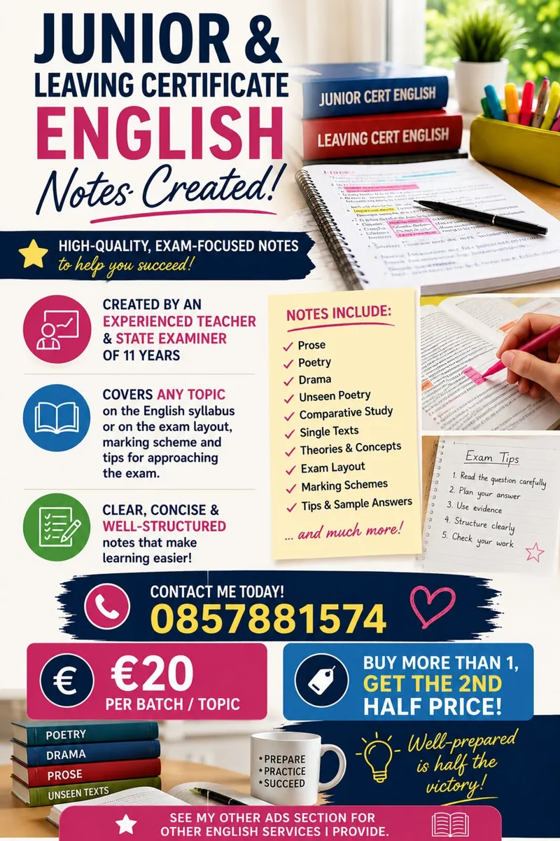 Junior and Leaving Certificate English notes