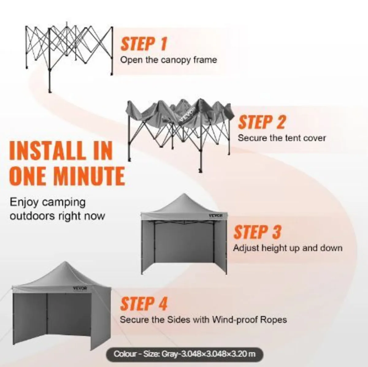 Pop Up Canopy Tent Outdoor Gazebo Tent - Image 1