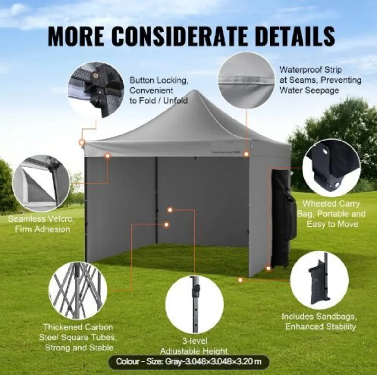 Pop Up Canopy Tent Outdoor Gazebo Tent - Image 3
