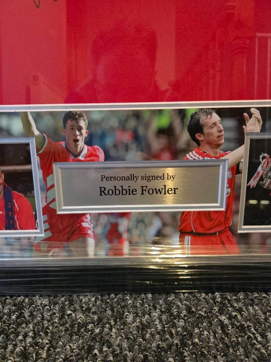 Signed & Framed Robbie Fowler UEFA Cup Final 2001 - Image 2