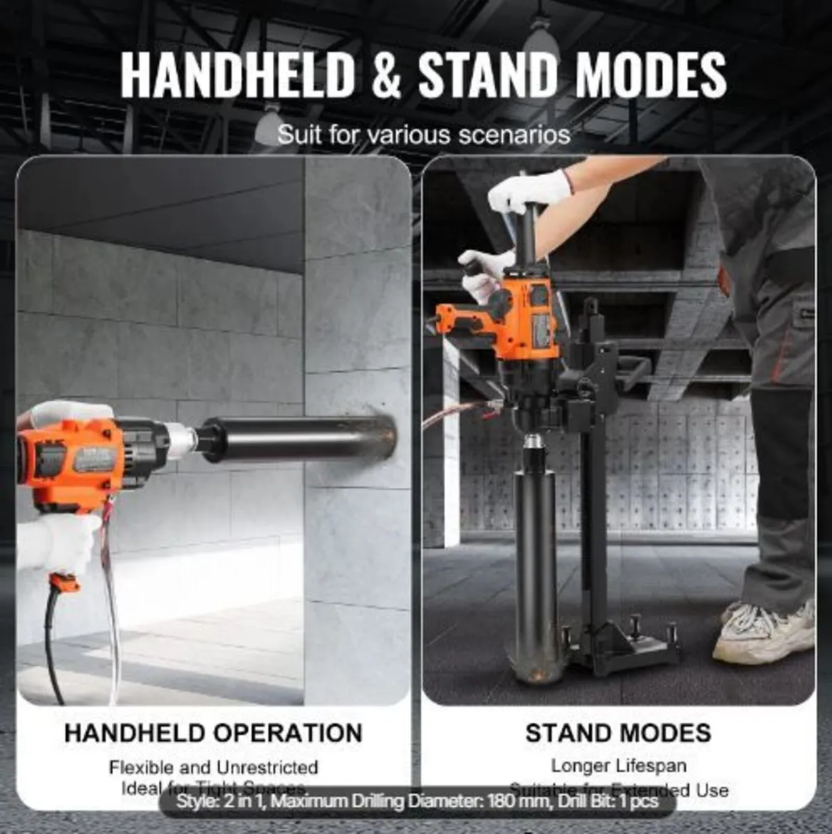 Core Drill Machine 2.03-18 cm Dia 2600W - Image 4