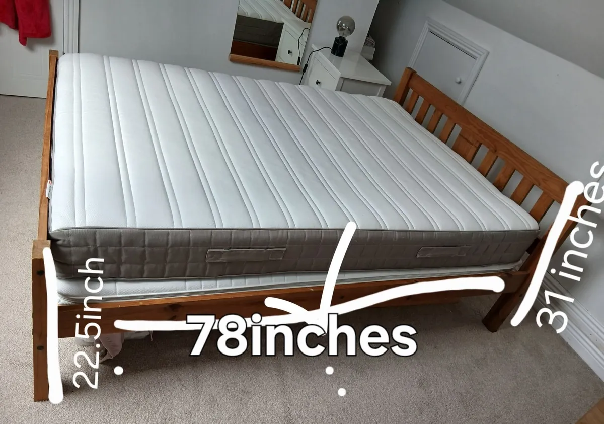 Bed Frame and mattress - Image 2