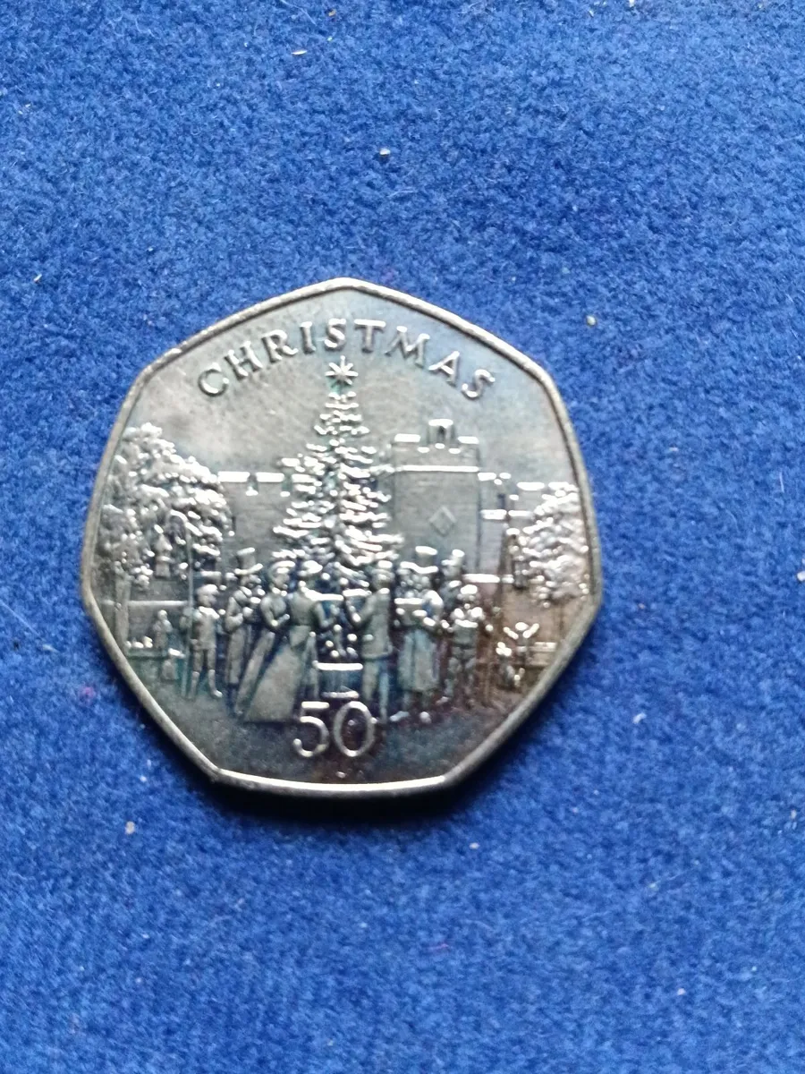 Isle of Man 1982 Christmas 50 pence - Image 1