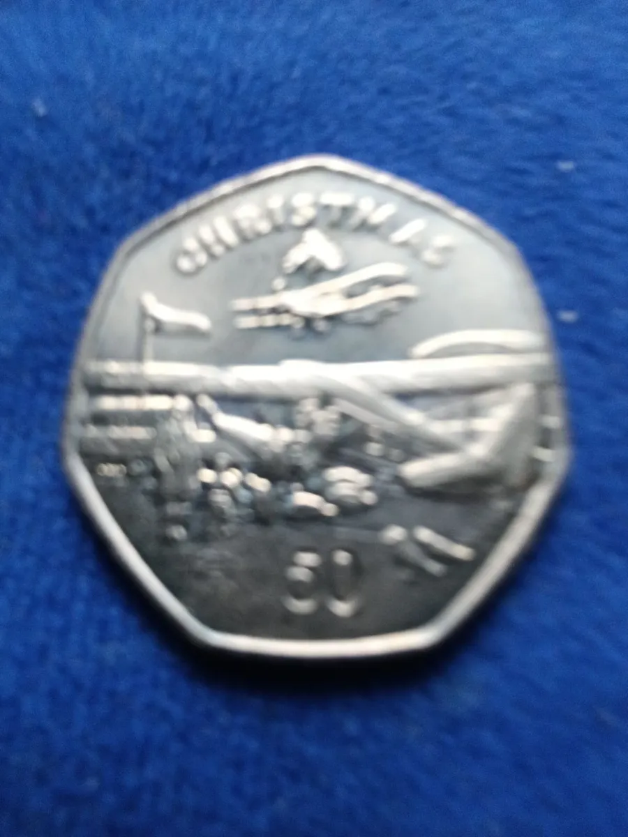 Isle of Man 1985 Christmas 50 pence - Image 1