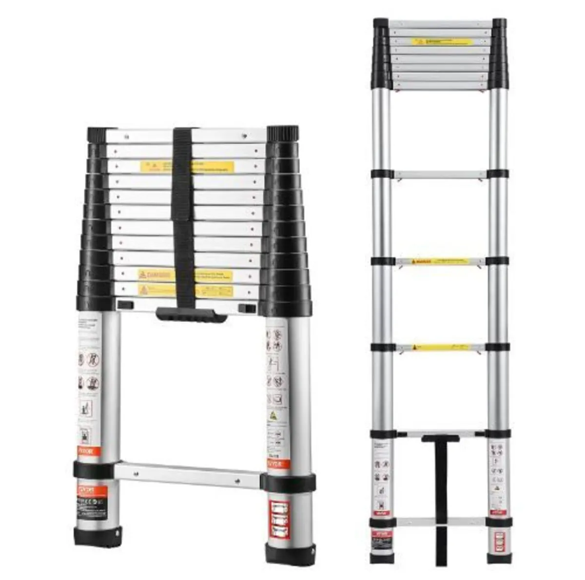 3.8m Telescoping Ladder, Aluminum Lightweight - Image 1