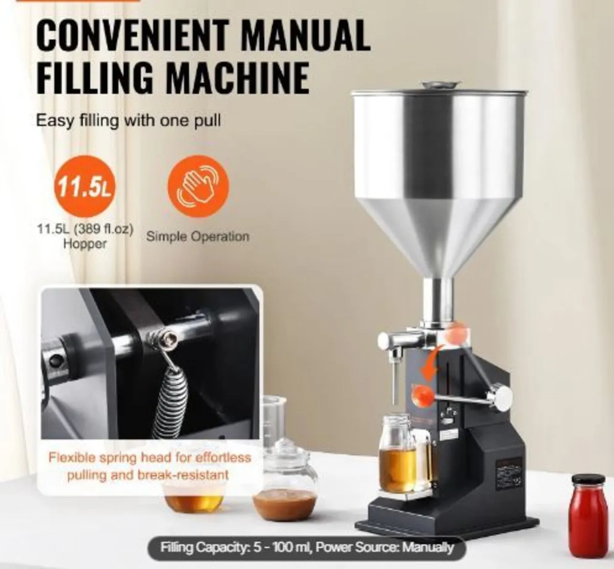Manual Paste Liquid Filling Machine, 5-100ml - Image 3