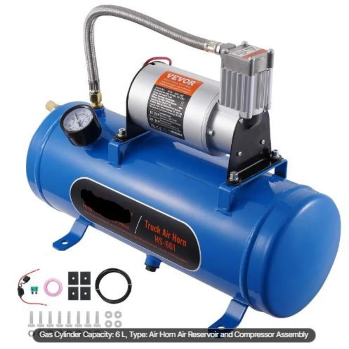 12V Air Compressor with Tank 1.6 Gallon/6 L - Image 3
