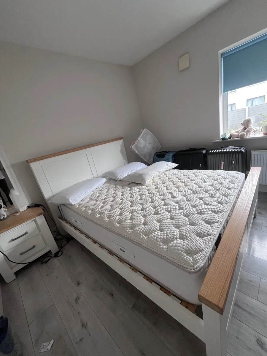 King size Bed frame + mattress - Image 1