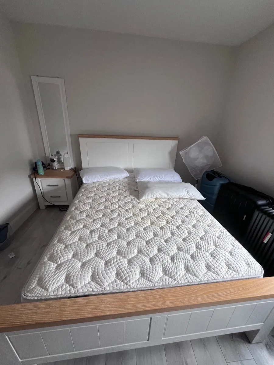 King size Bed frame + mattress - Image 2