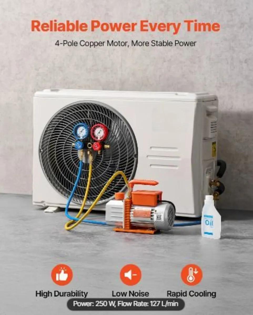 AC Vacuum Pump and Gauge Set - Image 2