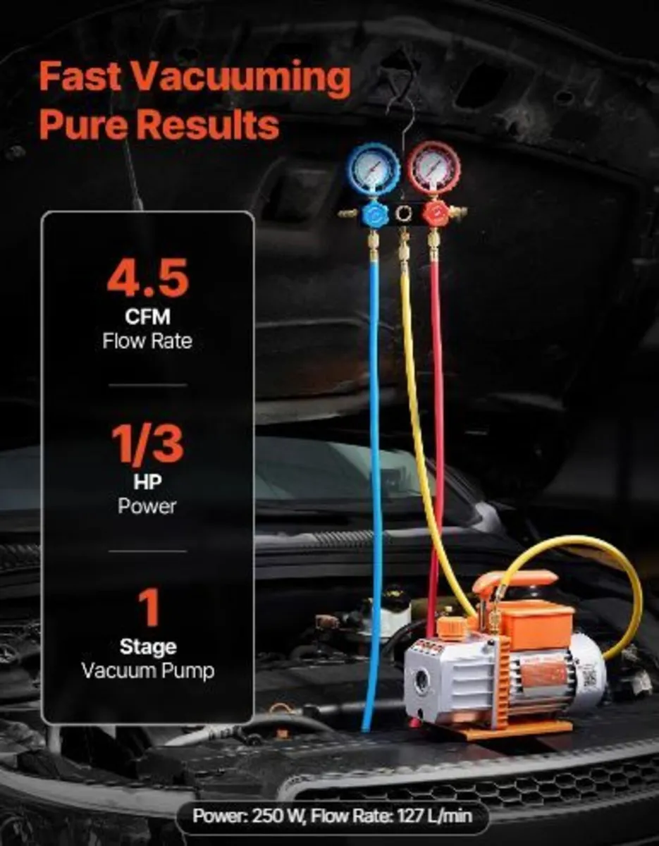 AC Vacuum Pump and Gauge Set - Image 3