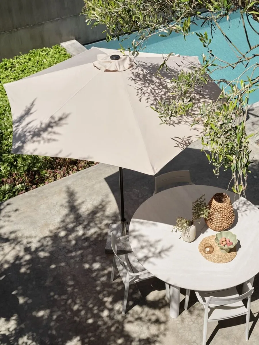 NEW SEALED Parasol, Beige, D250 x H238 cms - Image 2