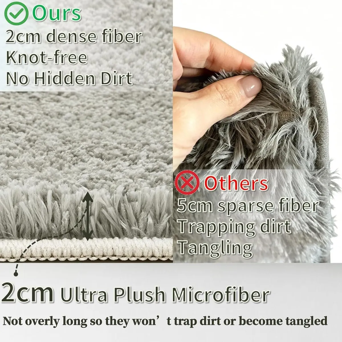 Fluffy Shaggy Rug for Living Room Bedroom - Image 2