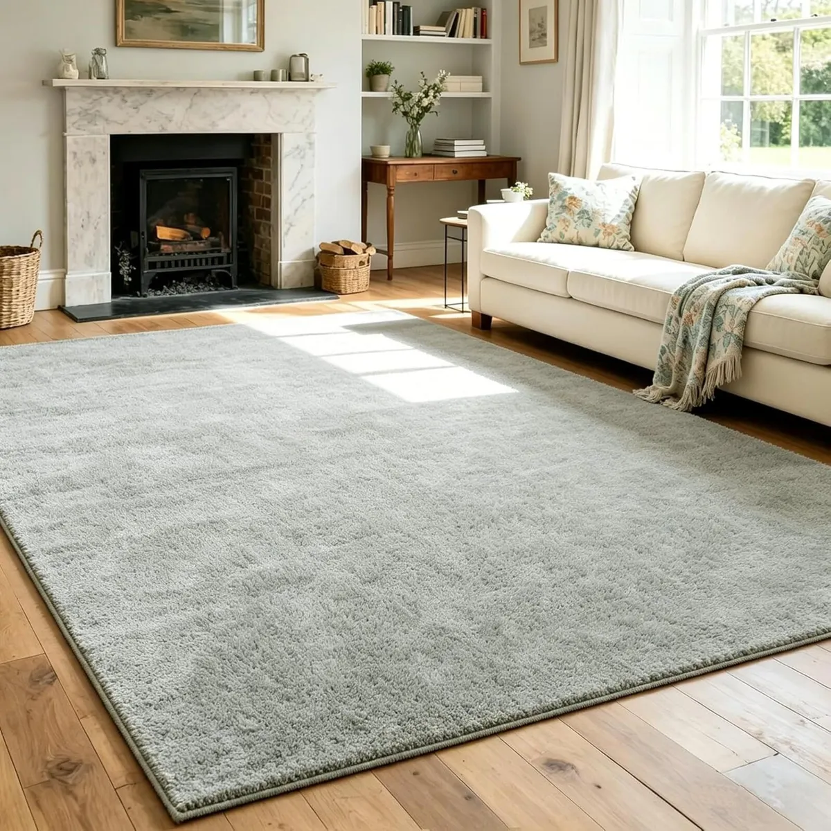 Fluffy Shaggy Rug for Living Room Bedroom - Image 1