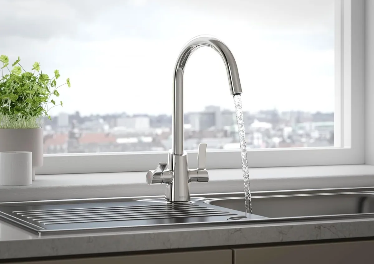 Acorn Kitchen Tap - Swivel spout Two Lever - Image 4